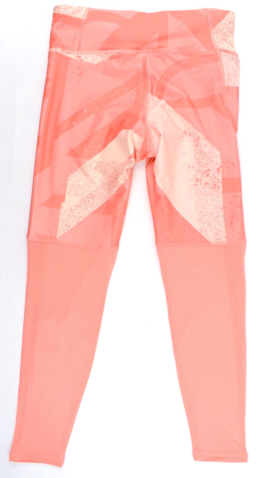 REEBOK Womens RUN Essential All Over Print Leggings, Orange, size M