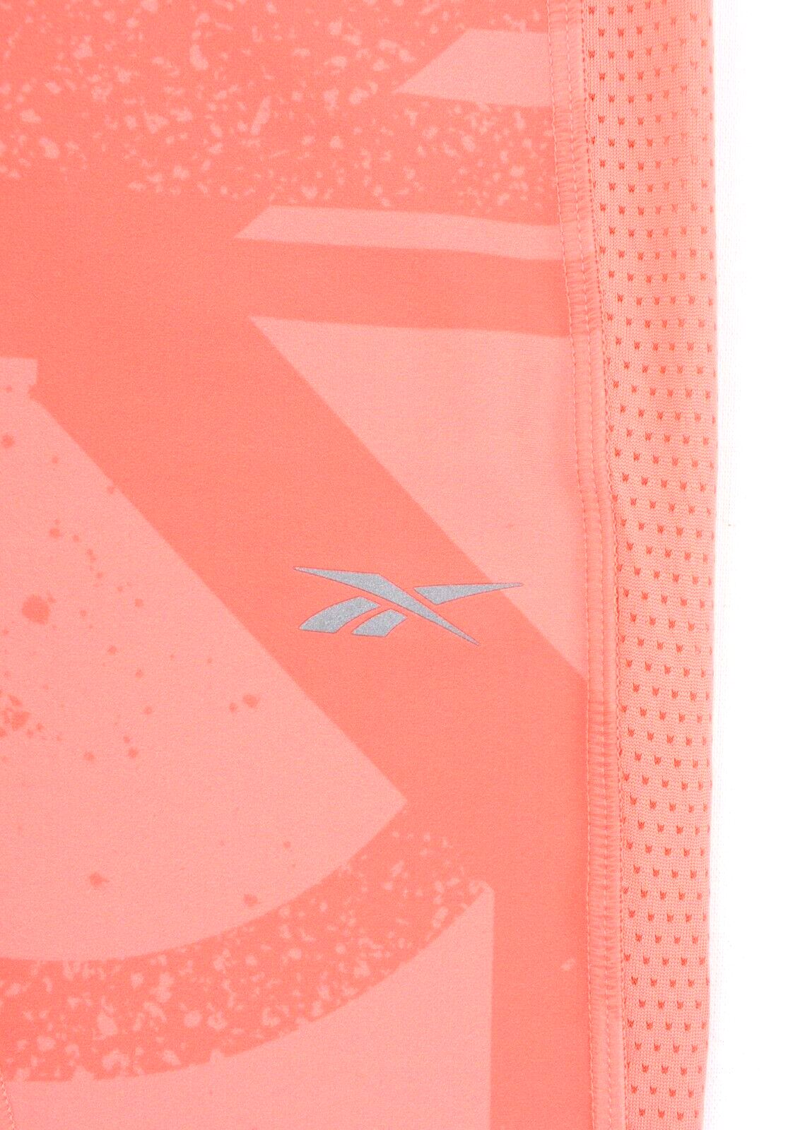 REEBOK Womens RUN Essential All Over Print Leggings, Orange, size M