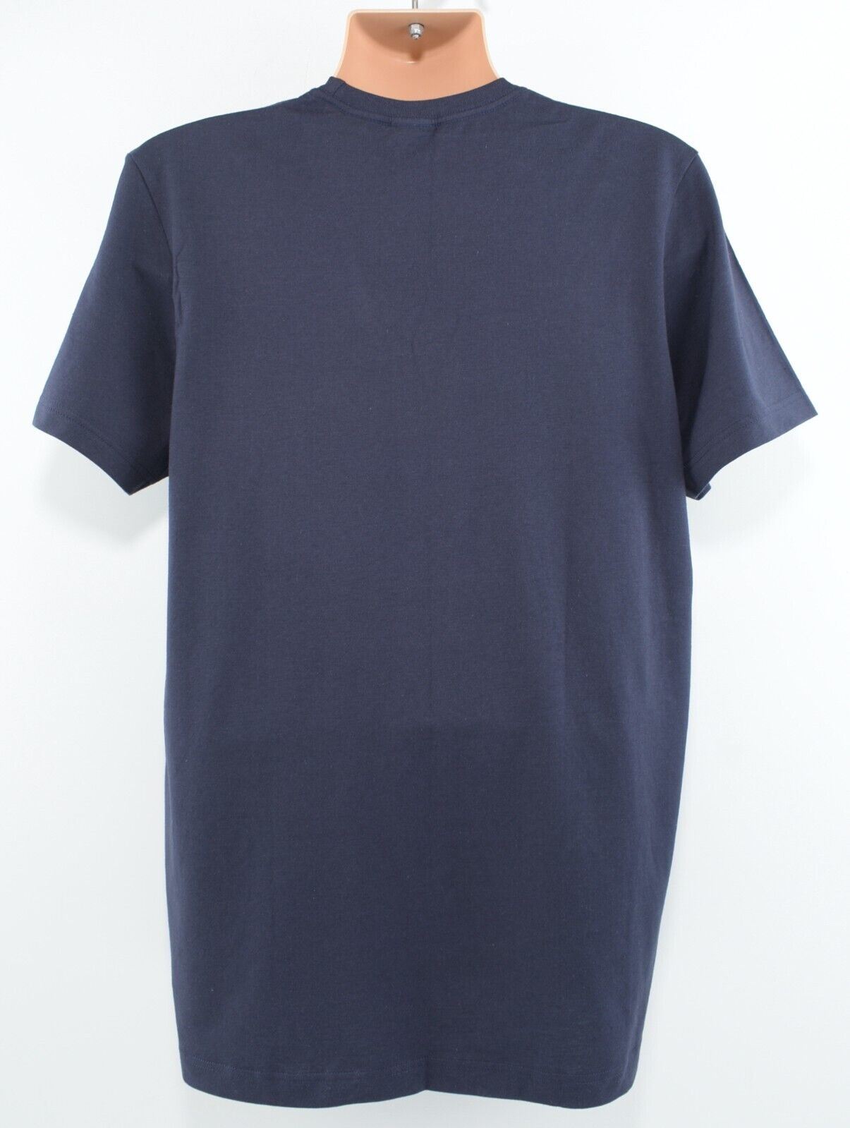 ADIDAS Mens Data Linear Logo Crew Neck T-shirt, Navy Blue, size MEDIUM