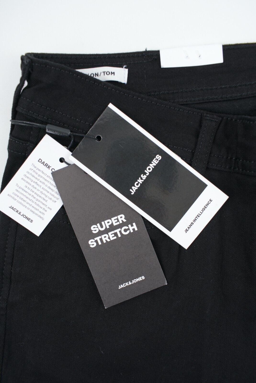 JACK & JONES Mens SPRAY ON TOM Skinny Jeans, Black, size W32 L34