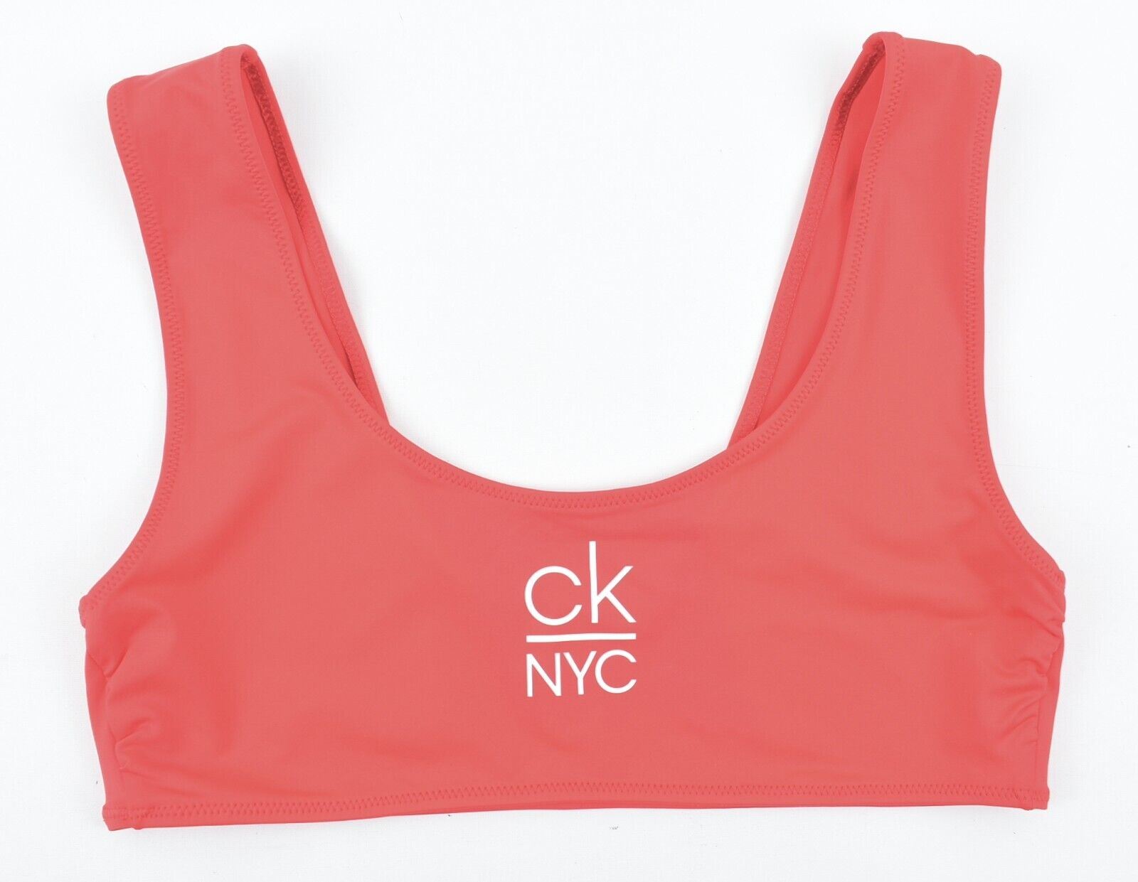 CALVIN KLEIN Swimwear: Womens Bikini Top, Red, size M / UK 12