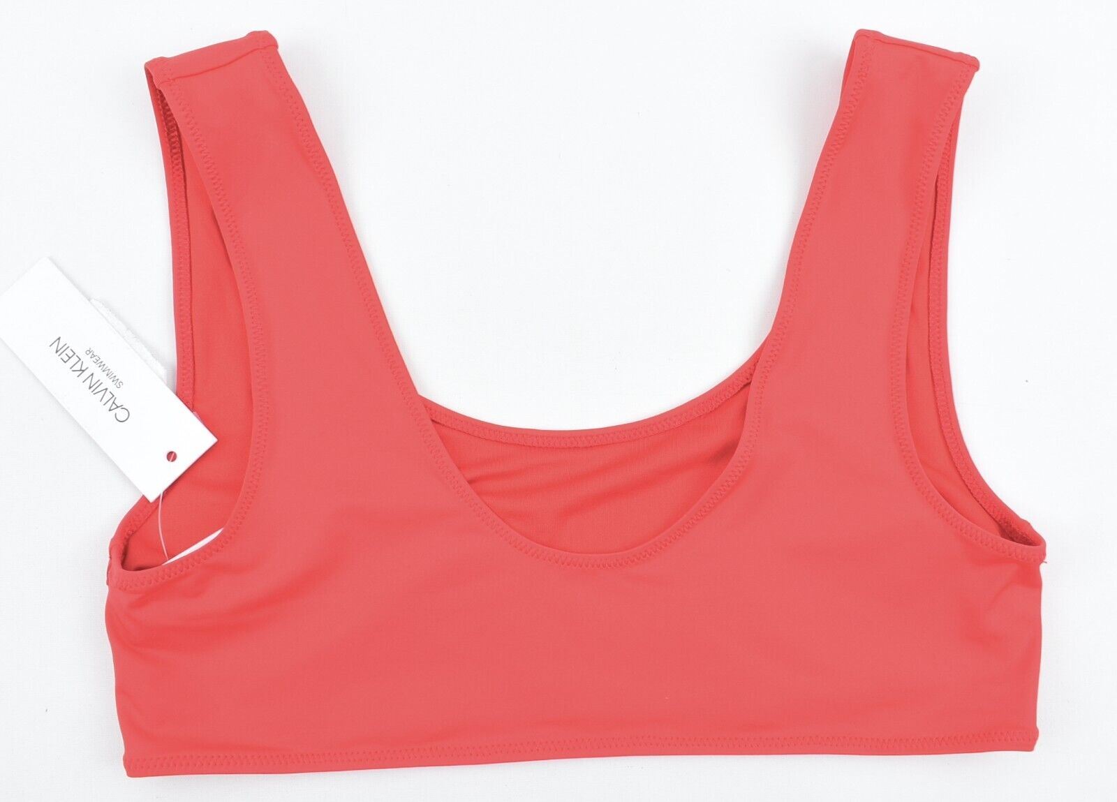 CALVIN KLEIN Swimwear: Womens Bikini Top, Red, size M / UK 12