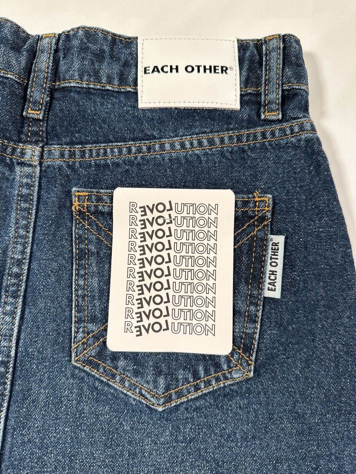 EACH OTHER Women's Dark Blue Denim Skirt Size UK Small