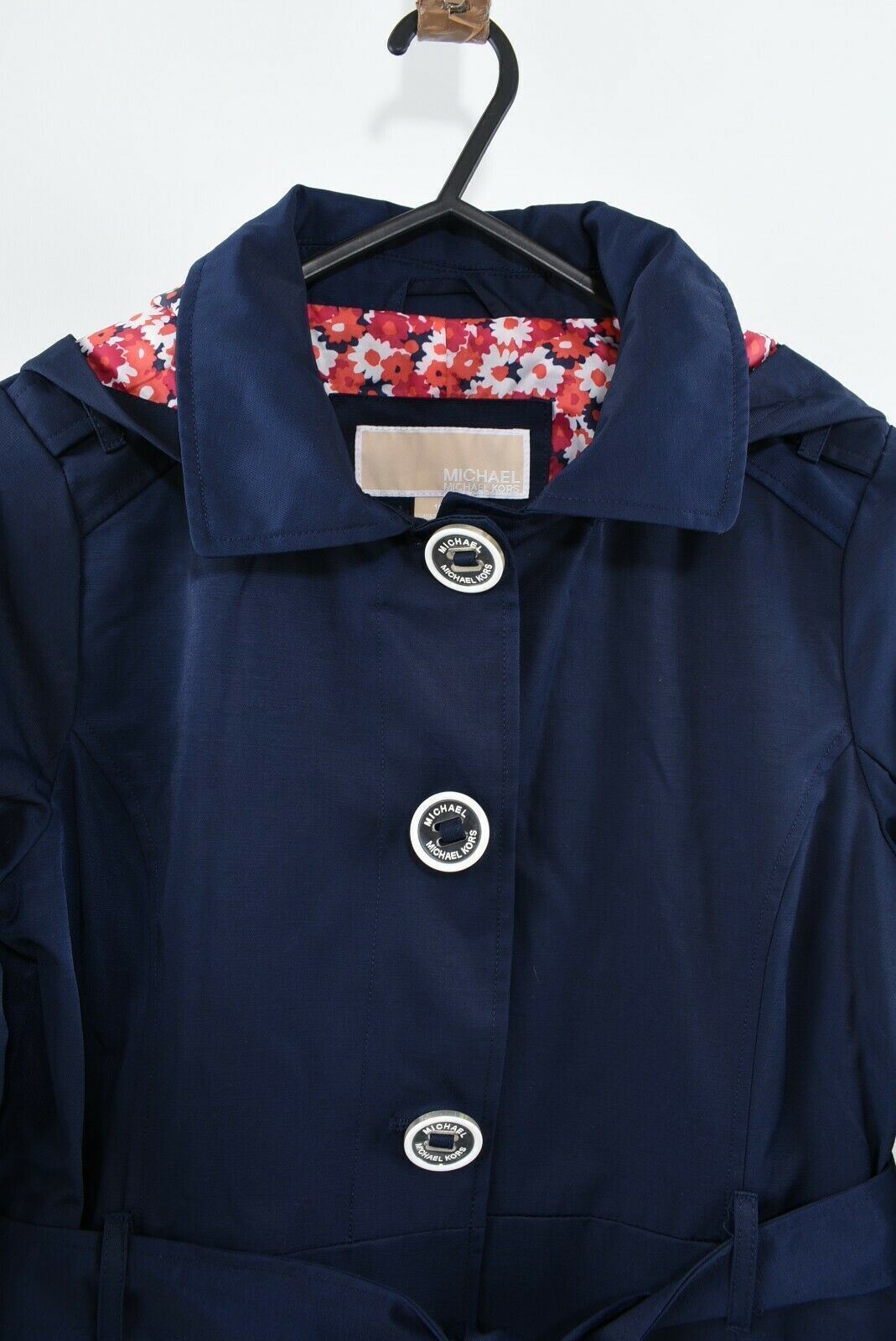 MICHAEL KORS Girls' Mac, Trench Coat / Jacket, Navy Blue, size 6 - 7 years