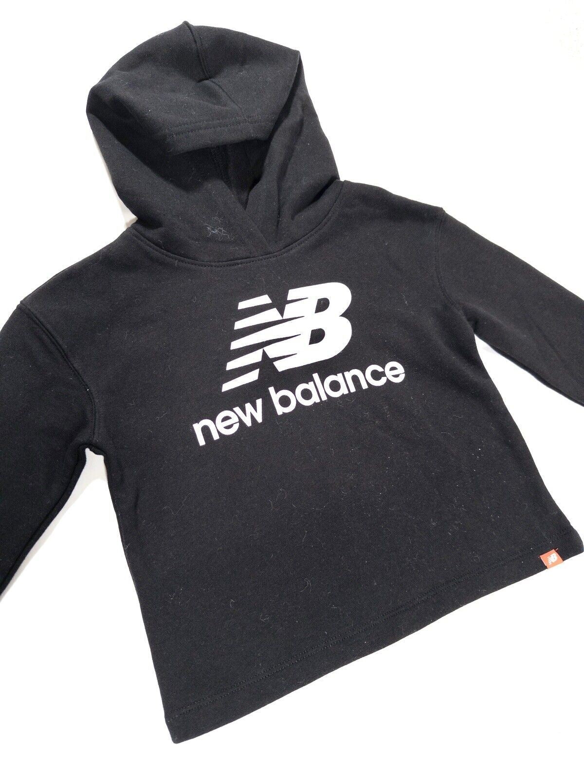 NEW BALANCE Kids Girls Black Jumper Hoodie Size UK 5-6 Years