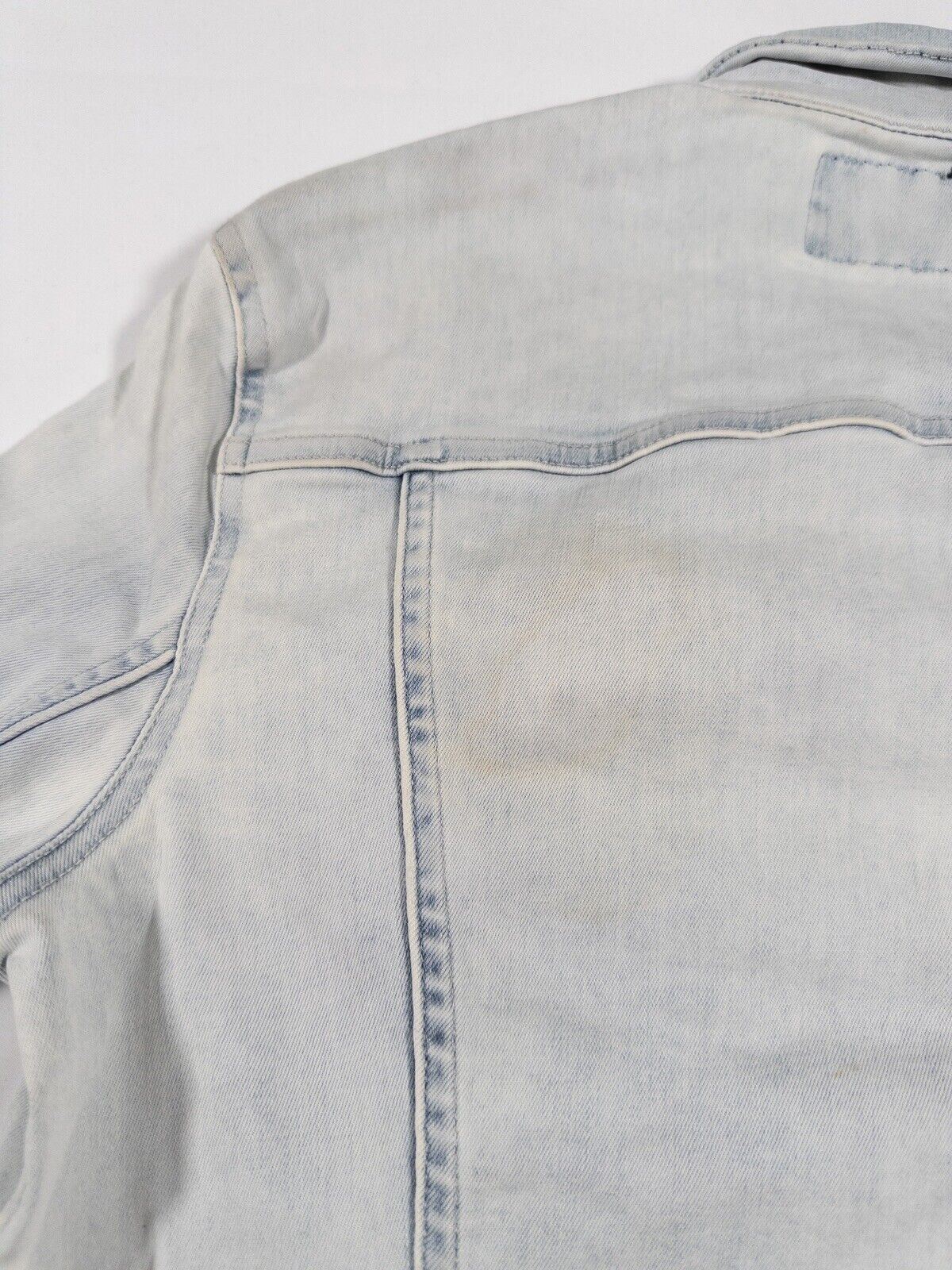 REPLAY Women's Blue Cropped Denim Jacket Size Medium