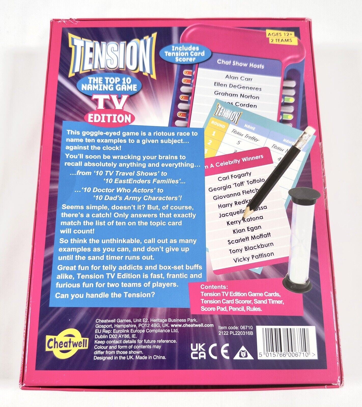 TENSION TV Edition The Top 10 Naming Game Card Game Family