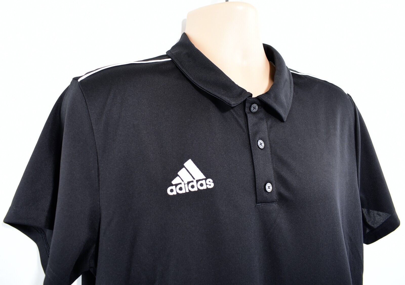 ADIDAS Mens Core 18 Performance Polo Shirt, T-shirt, Black, size L