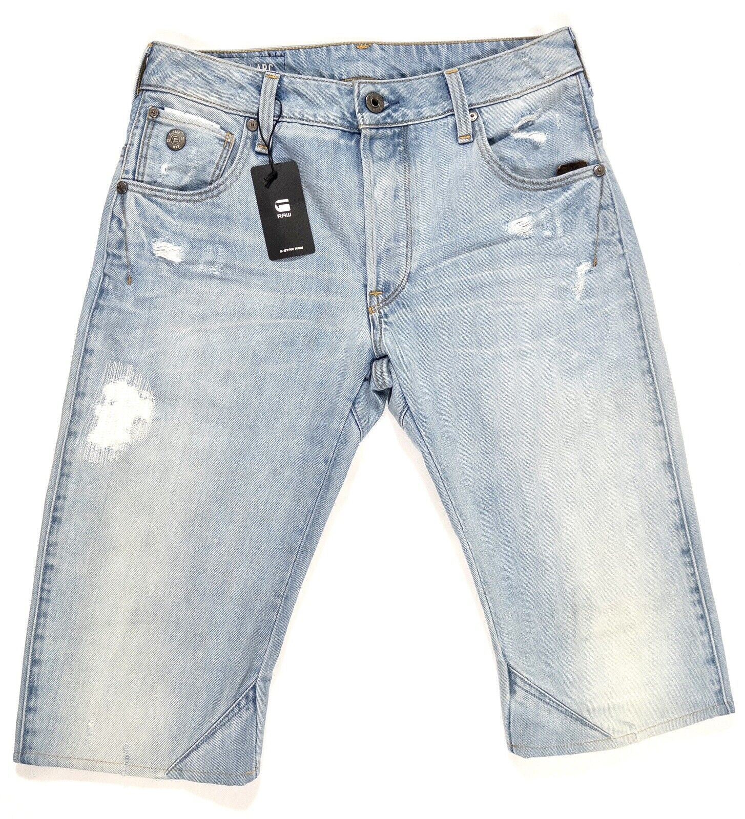 G-STAR RAW 3D Slim Men's Blue Denim Shorts Size UK W27 L34