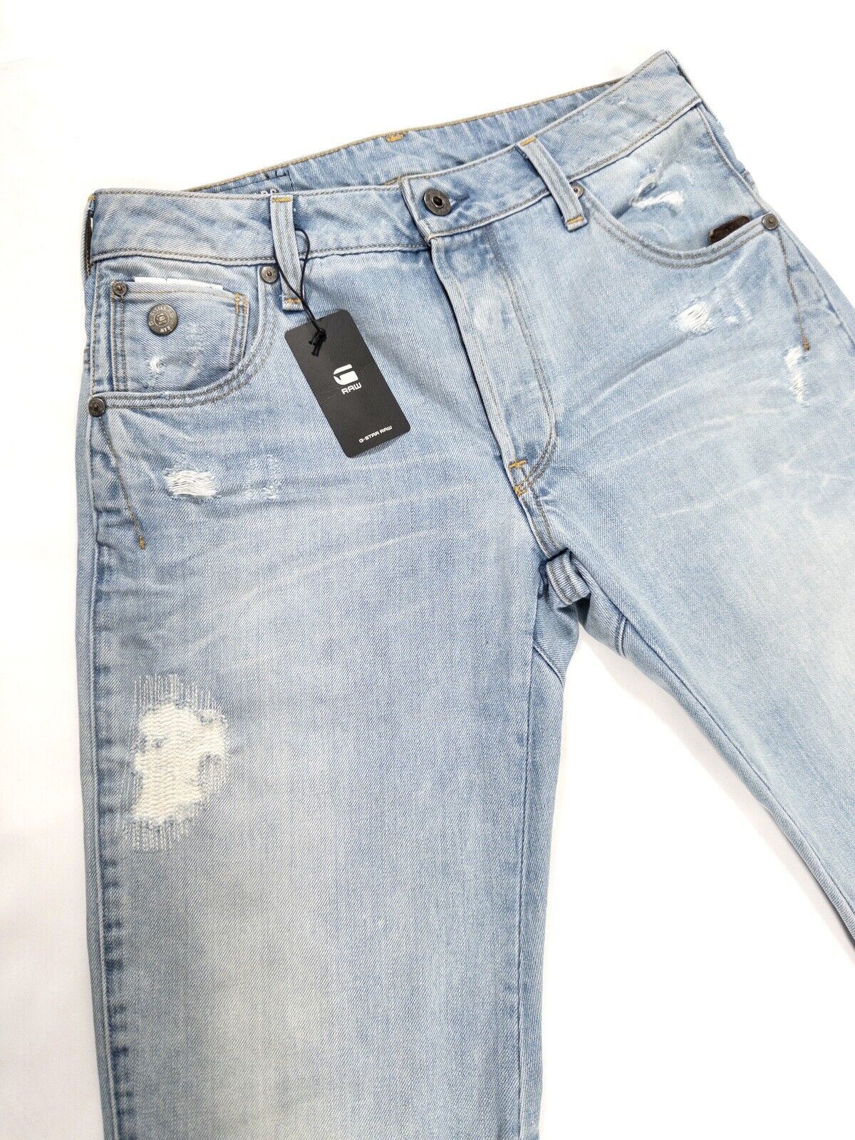 G-STAR RAW 3D Slim Men's Blue Denim Shorts Size UK W27 L34