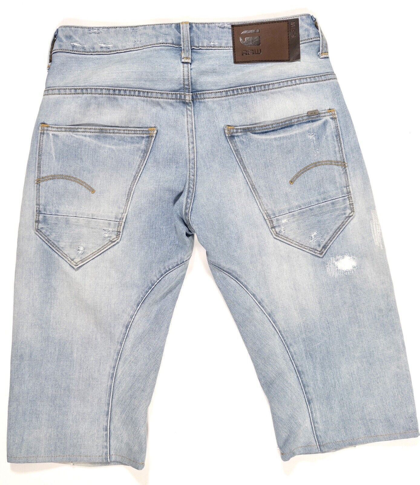G-STAR RAW 3D Slim Men's Blue Denim Shorts Size UK W27 L34