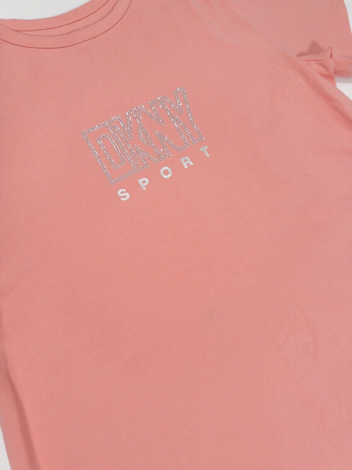 DKNY Sport Women's Pink T-Shirt Dress Short Size UK 16