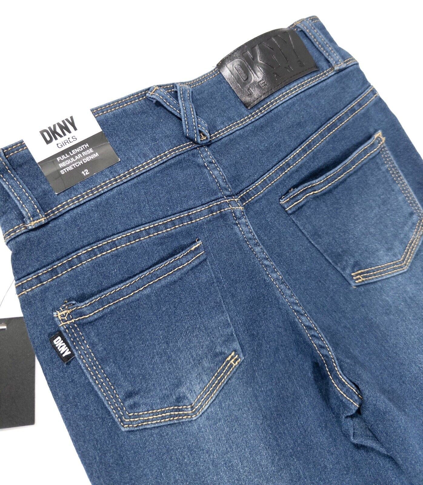 DKNY JEANS Kids Girls Stretch Blue Jeans Size UK 12 Years