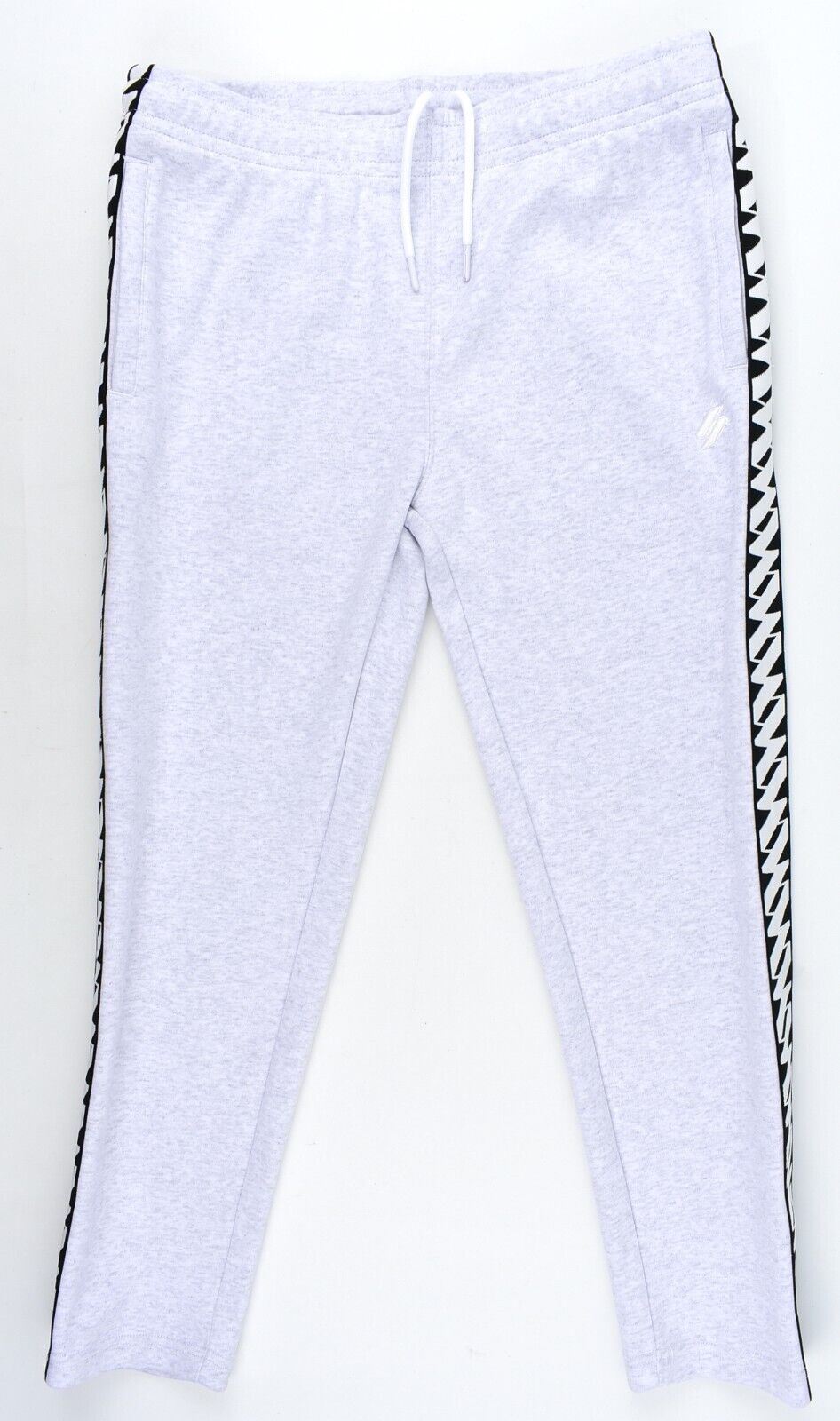SUPERDRY Womens Side Tape Joggers, Track Pants, Ice Marl (grey), size UK 14