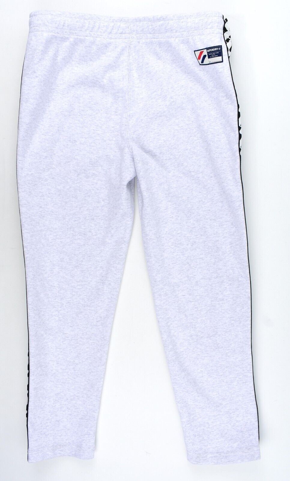 SUPERDRY Womens Side Tape Joggers, Track Pants, Ice Marl (grey), size UK 14