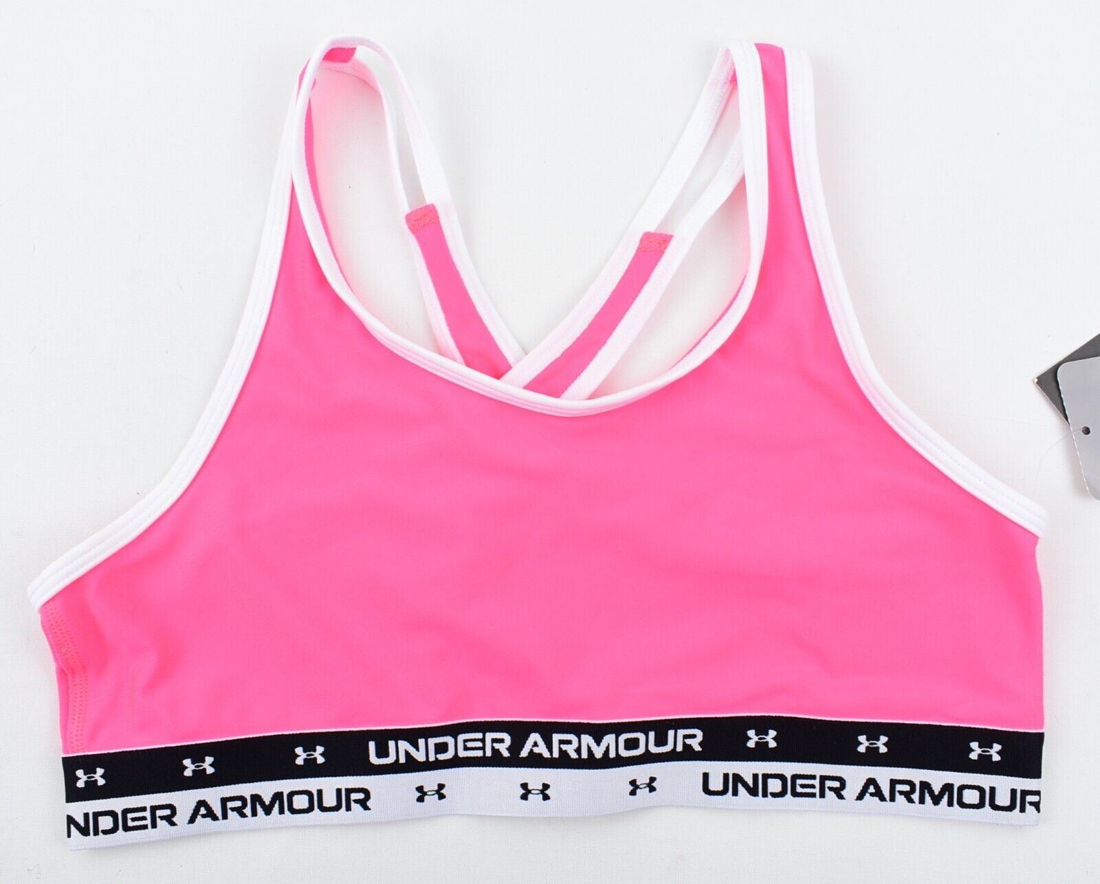 UNDER ARMOUR Girls Kids Sports Bra Top, Cerise Pink, size 13 years