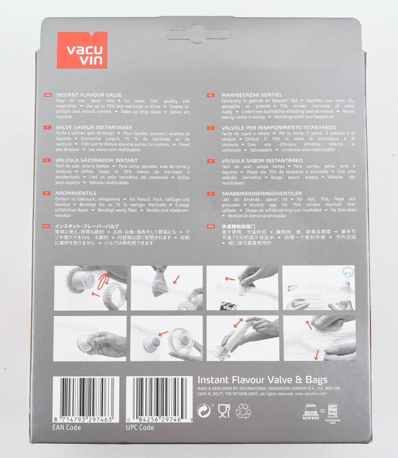 VACU VIN 3pc Instant Flavour Valve & Bags, Marinating and Brining