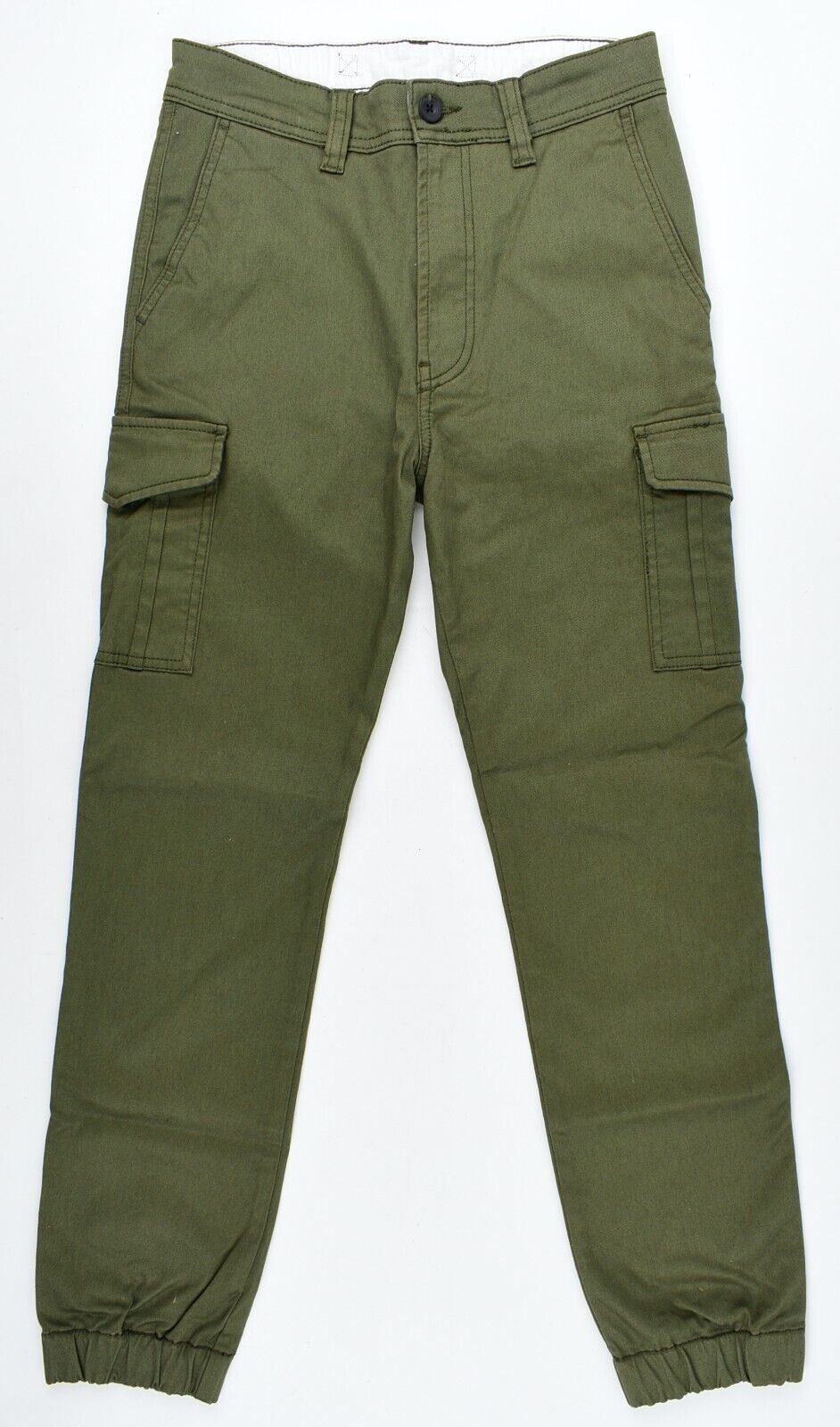 DIESEL CHI UNITED Mens Cuffed Leg Chino Trousers, Pants, Green, size W27