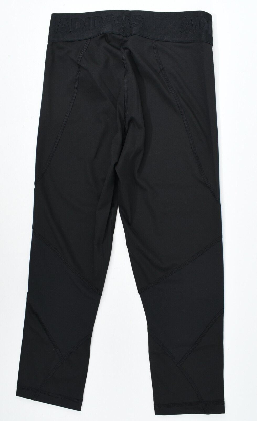 ADIDAS Women's ALPHASKIN 3/4 Sports Leggings, Black, size XS (UK 4-6)