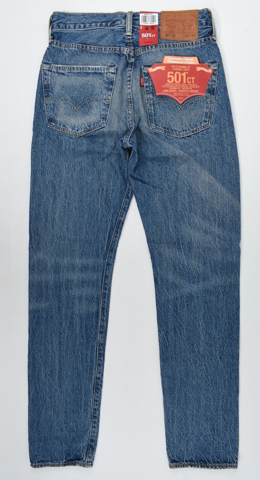 LEVIS 501 CT Mens Customised & Tapered Denim Jeans, Blue, size W28 L32