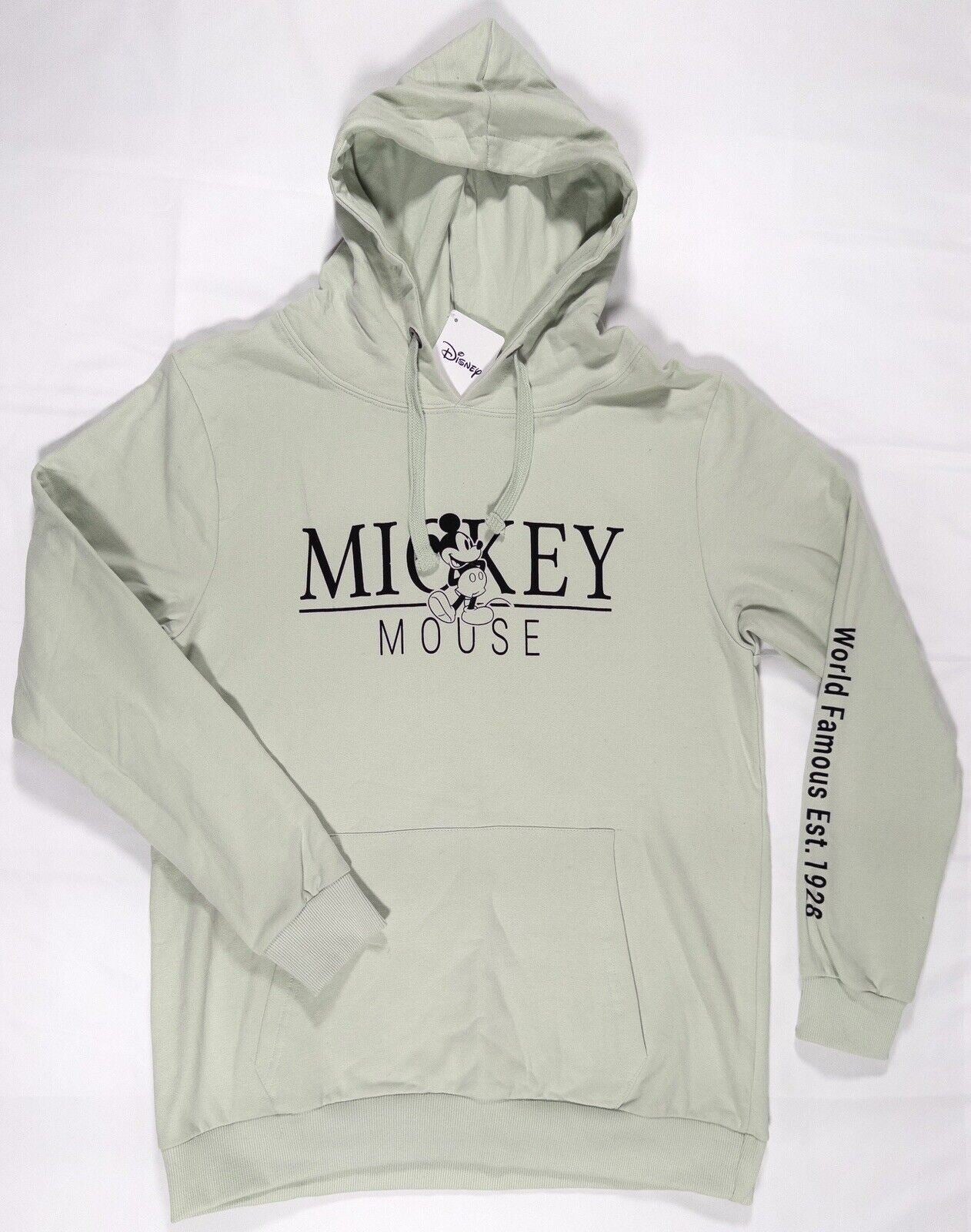 DISNEY MICKEY MOUSE Women's Green Hoodie Jumper Size Medium