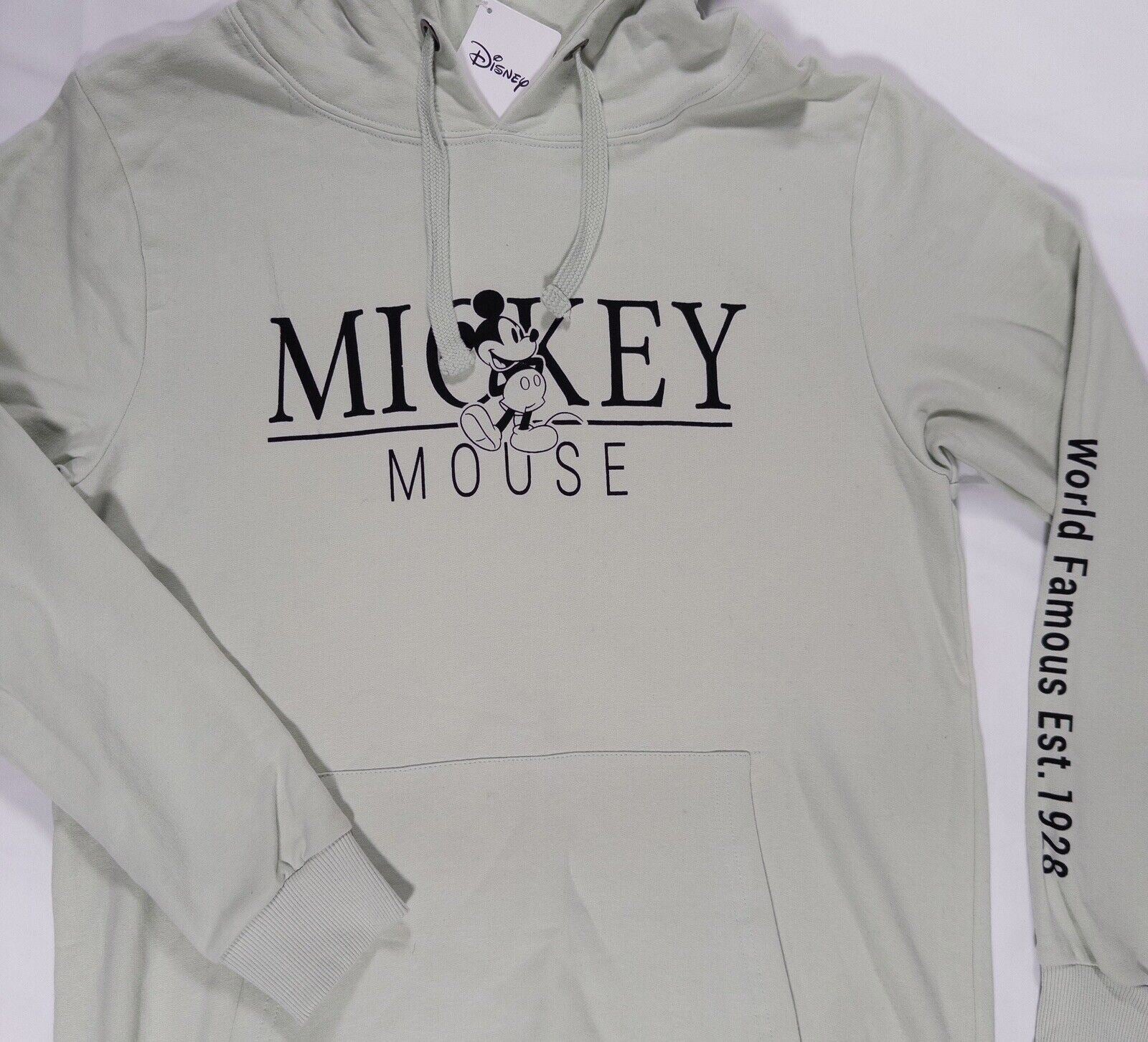 DISNEY MICKEY MOUSE Women's Green Hoodie Jumper Size Medium