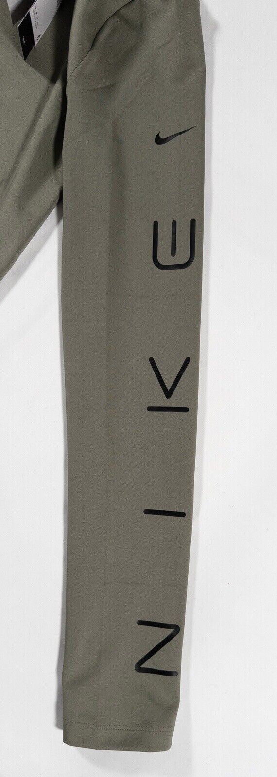 NIKE Women's One Shoulder Top Khaki Green Size UK Medium