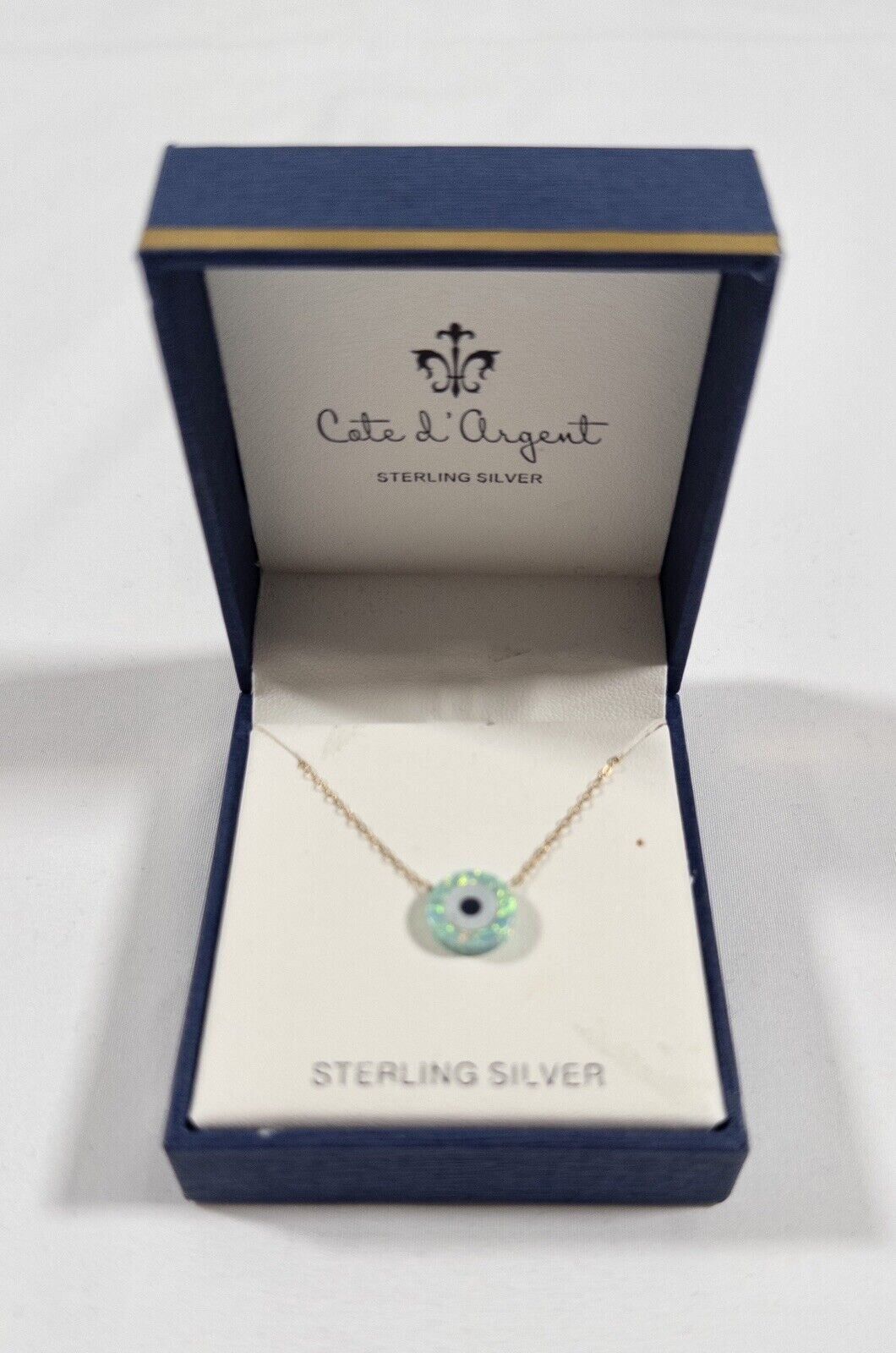 COTE D'ARGENT Women's Sterling Silver Necklace Turquoise