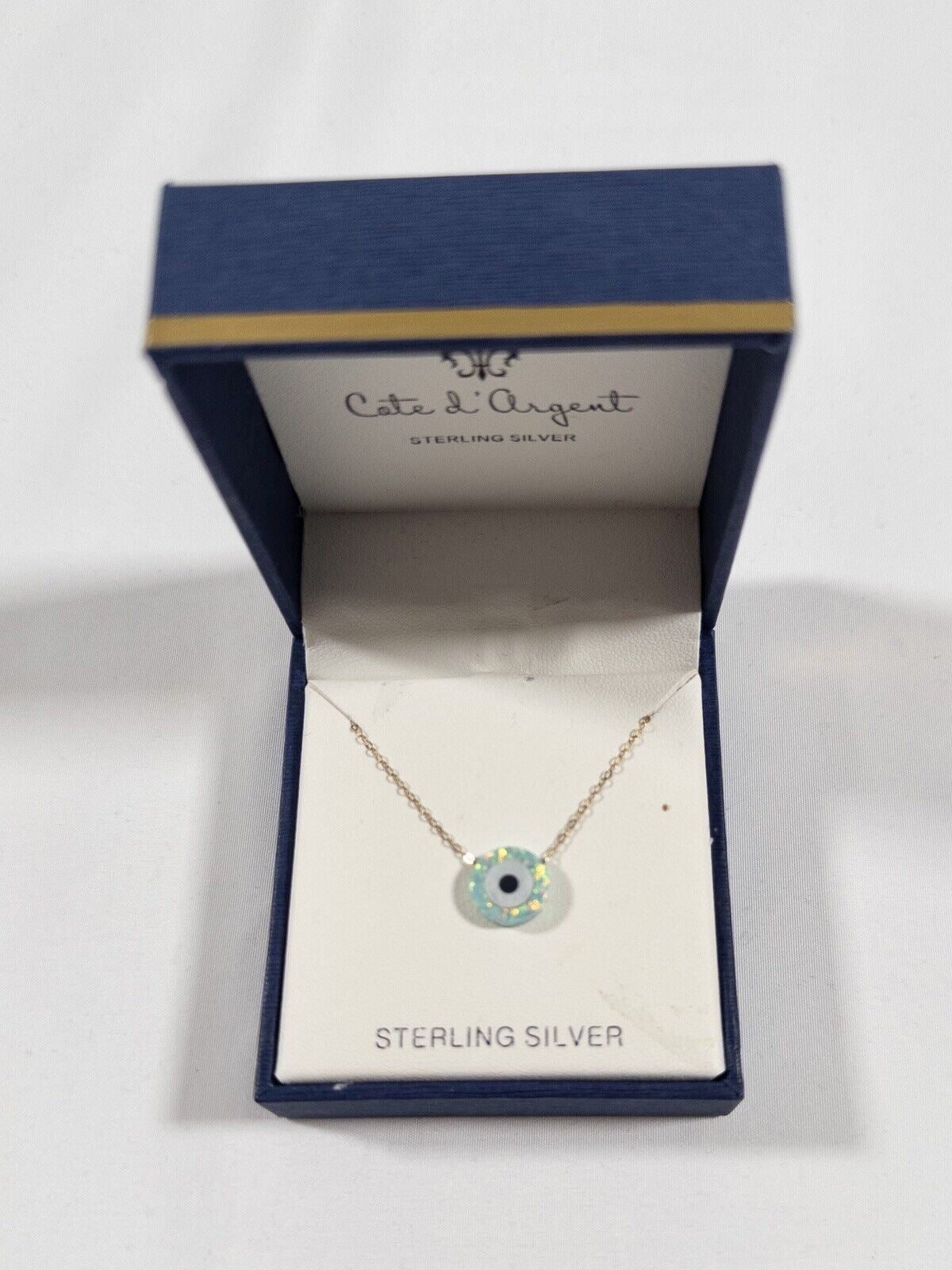 COTE D'ARGENT Women's Sterling Silver Necklace Turquoise