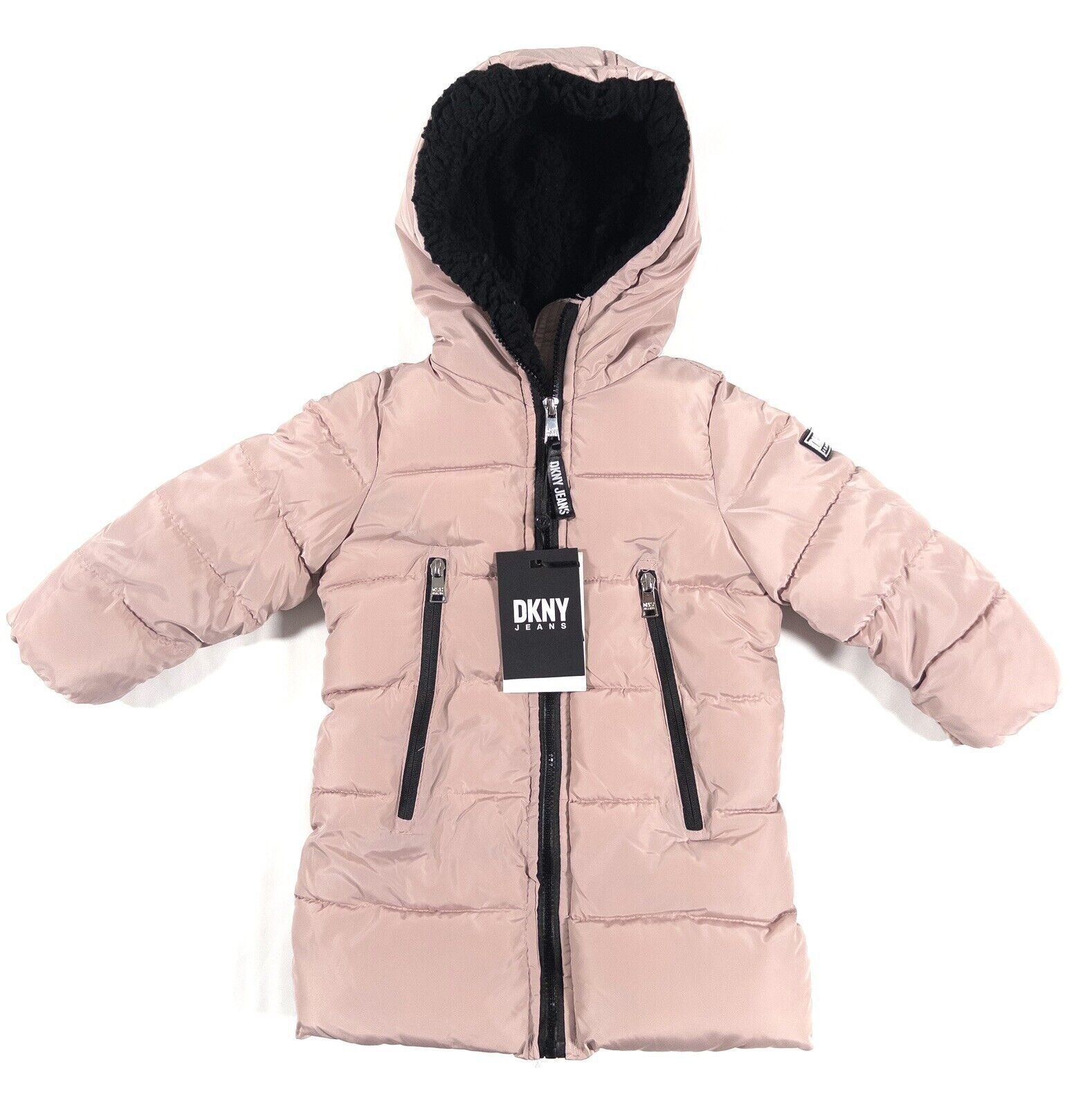 DKNY JEANS Kids Girls Pink Coat Size UK 2 Years