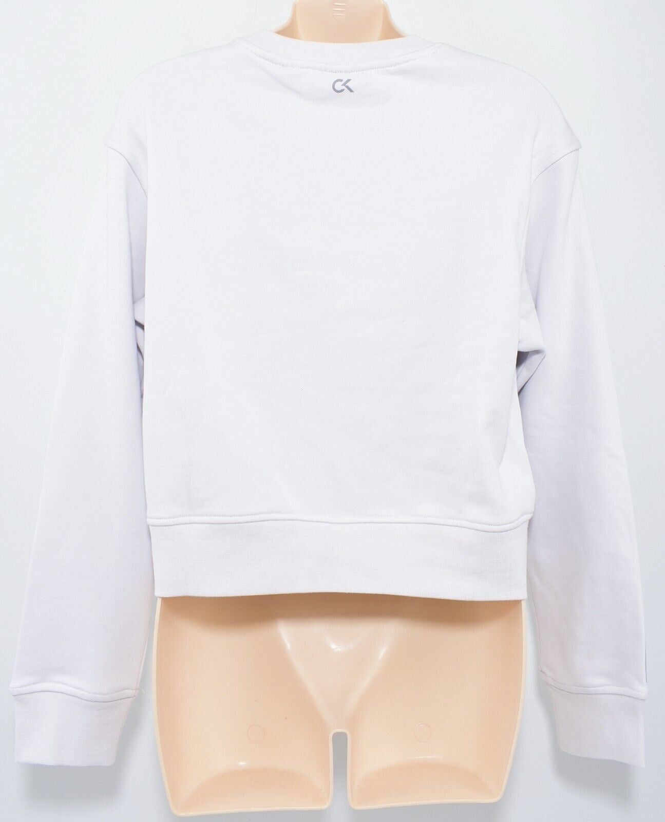 CALVIN KLEIN Womens Girls Cropped Sweatshirt, Nimbus Cloud (grey), size S /UK 10