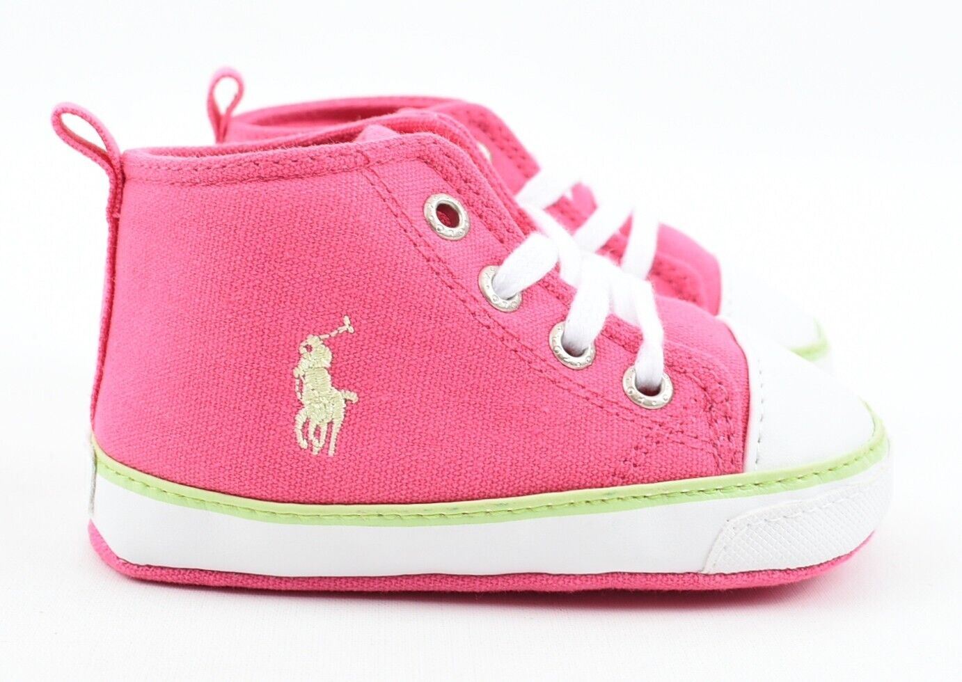 POLO RALPH LAUREN Baby Girls Pram Shoes, Pink, size 9-12 months/ EU 19