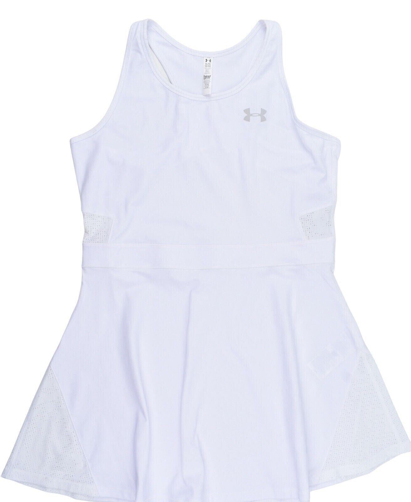 UNDER ARMOUR Womens Centre Court Tennis Dress, White, size XL/UK 16