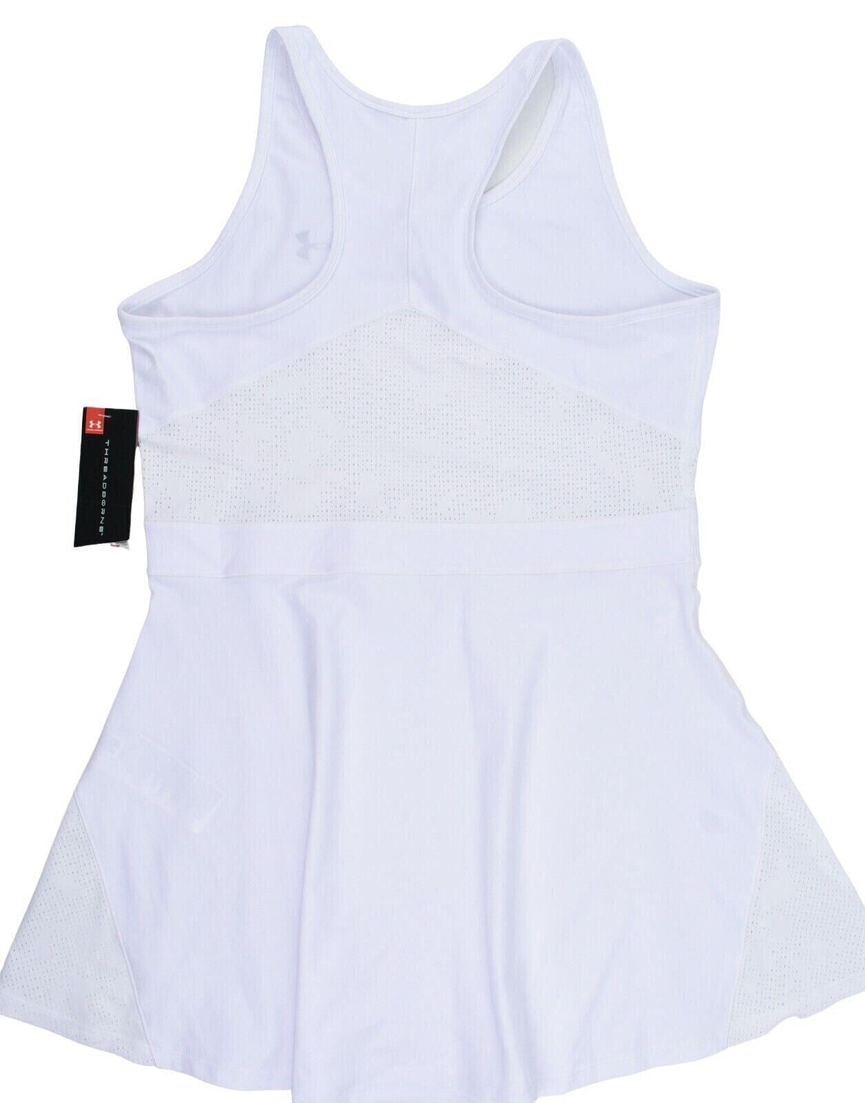 UNDER ARMOUR Womens Centre Court Tennis Dress, White, size XL/UK 16