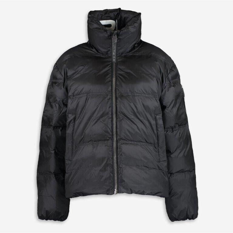 REPLAY Women's Short Black Puffer Coat Size UK Large