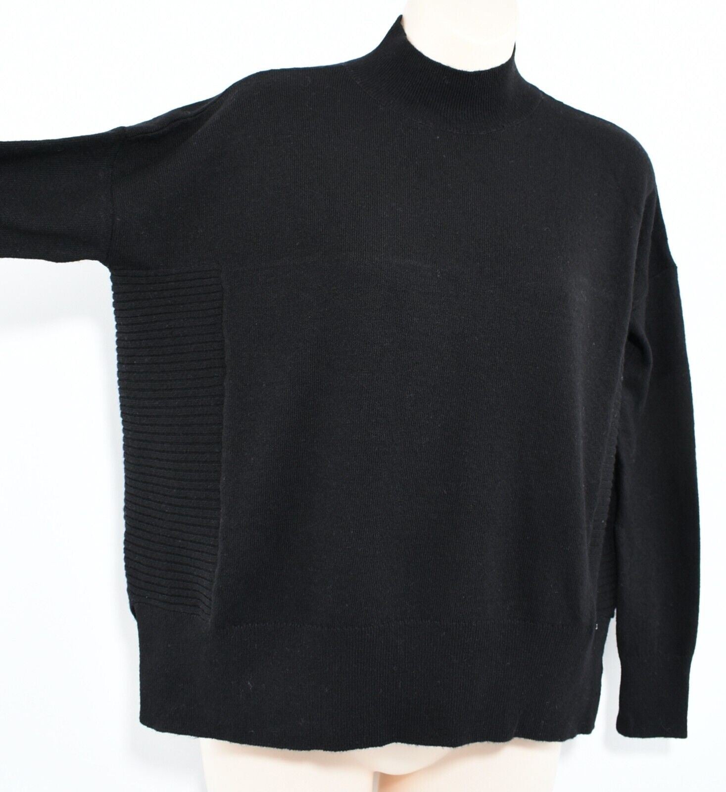SUPERDRY Womens JAYDEN LUXE Cropped Boxy Jumper, Black, size UK 6