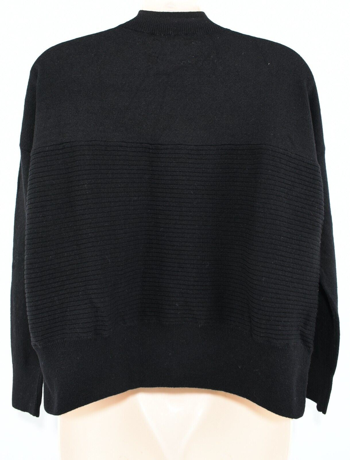 SUPERDRY Womens JAYDEN LUXE Cropped Boxy Jumper, Black, size UK 6