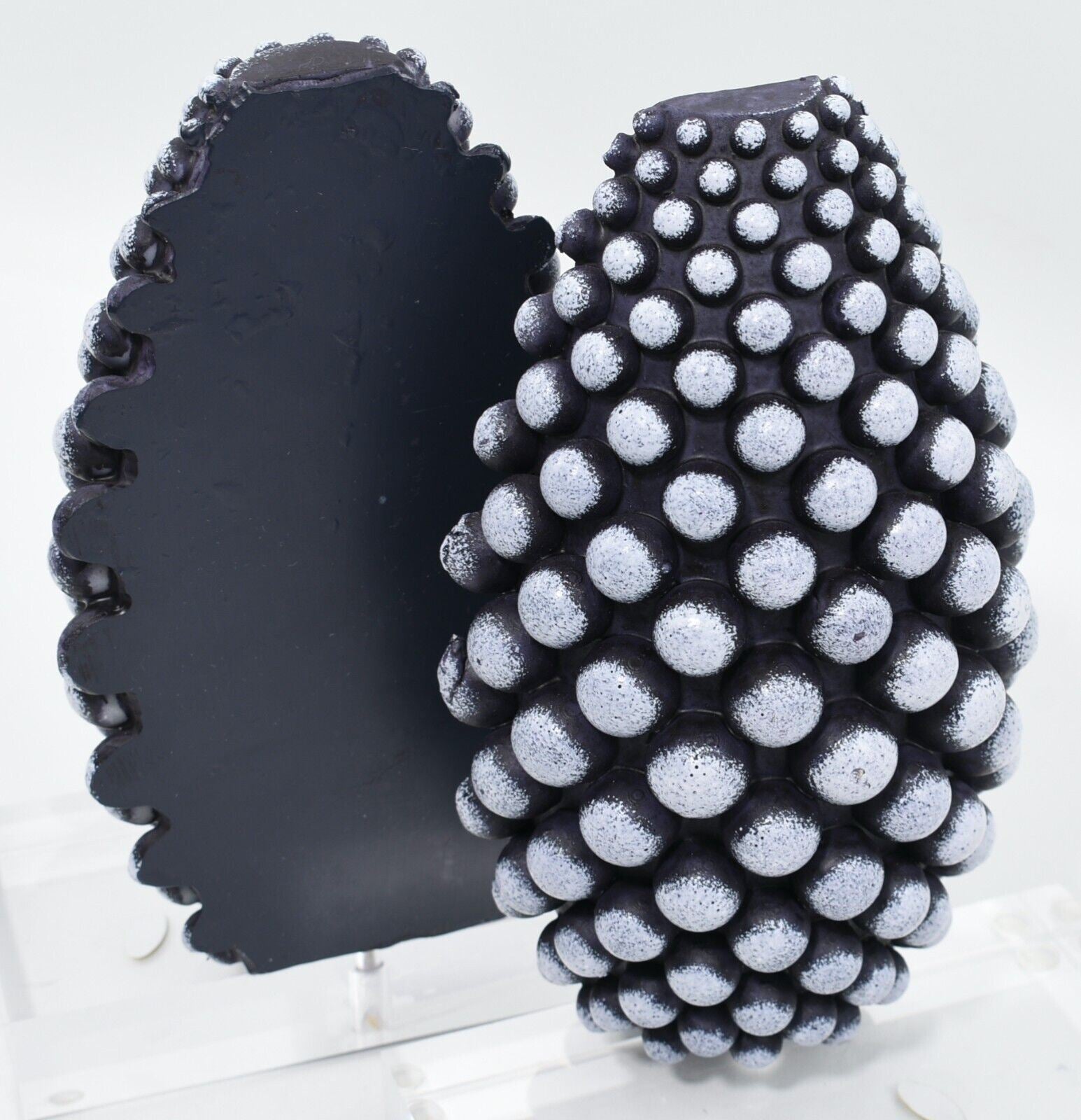 FROSTED PINE CONE Pair of Decorative Book Ends