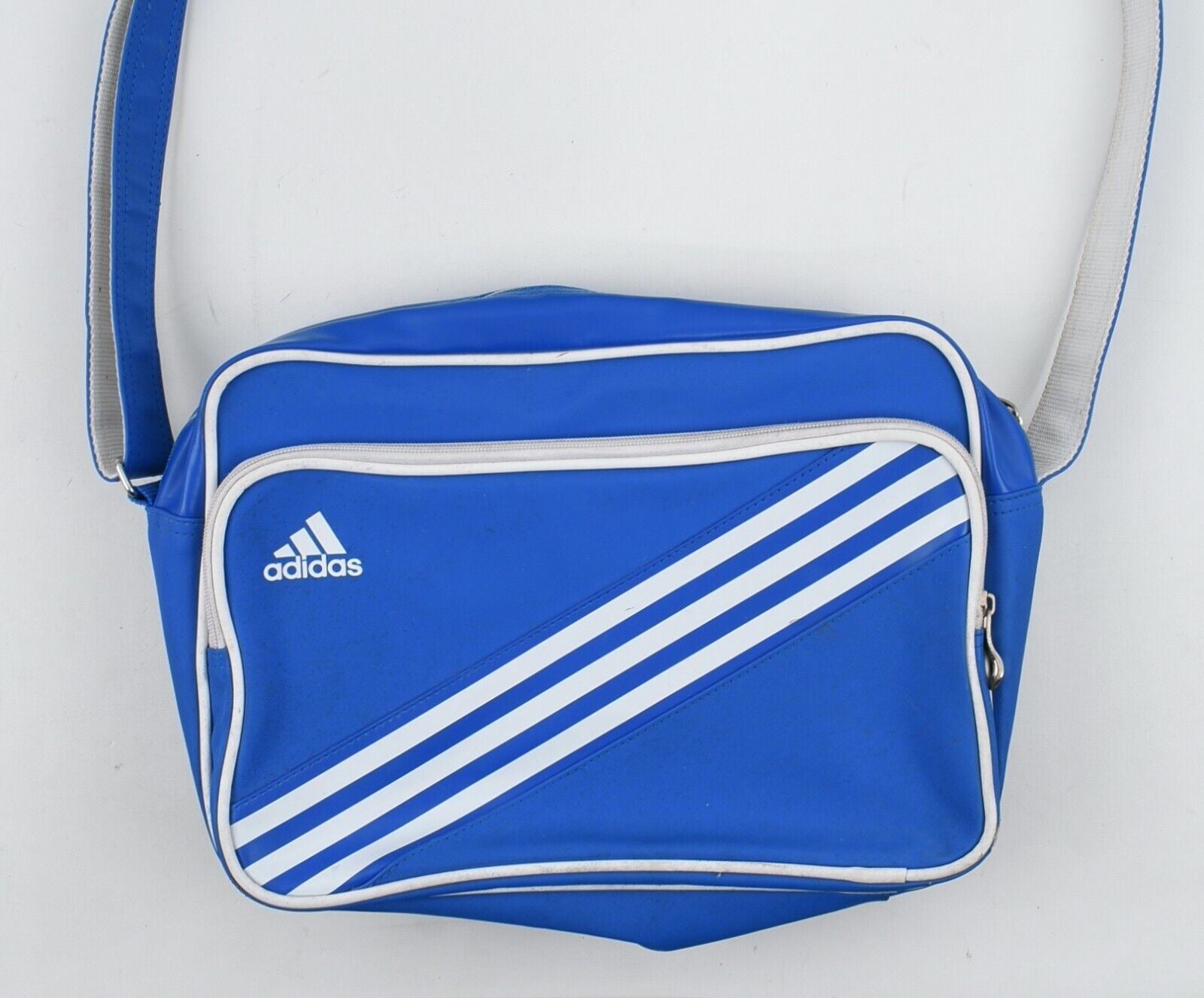 ADIDAS Mens Womens Messenger Crossbody Bag, Blue/White