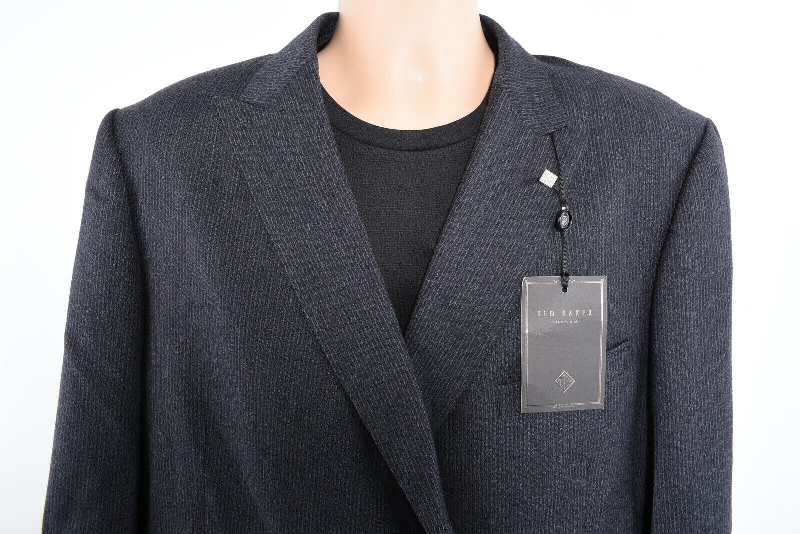 TED BAKER Men's Navy Blue Blazer Jacket Italian Fabric Size UK Large 46R