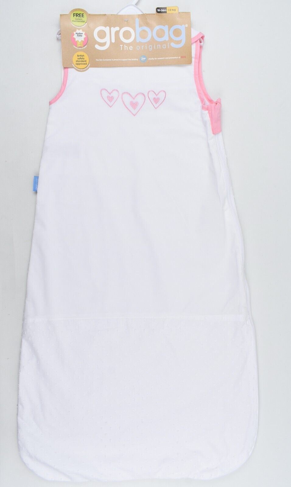 GROBAG Sleeping Bag 1.0 Tog, 18-36 months, White/Multi