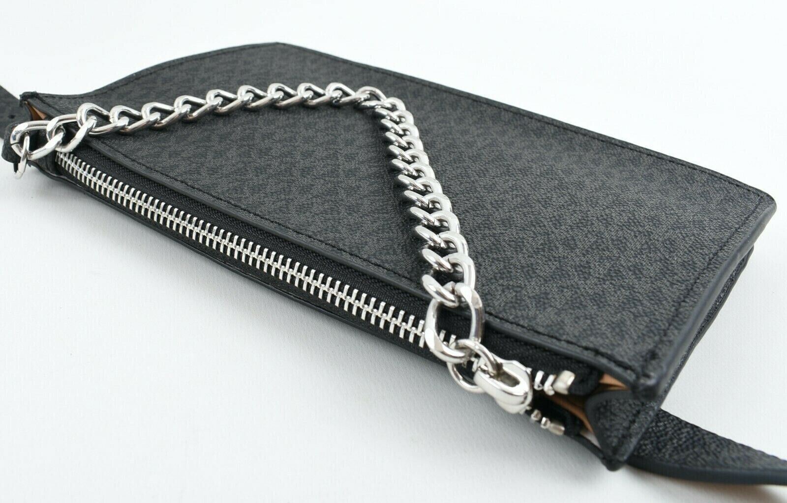 MICHAEL KORS Monogram Print Bum Bag, Black, Unisex, belt size S