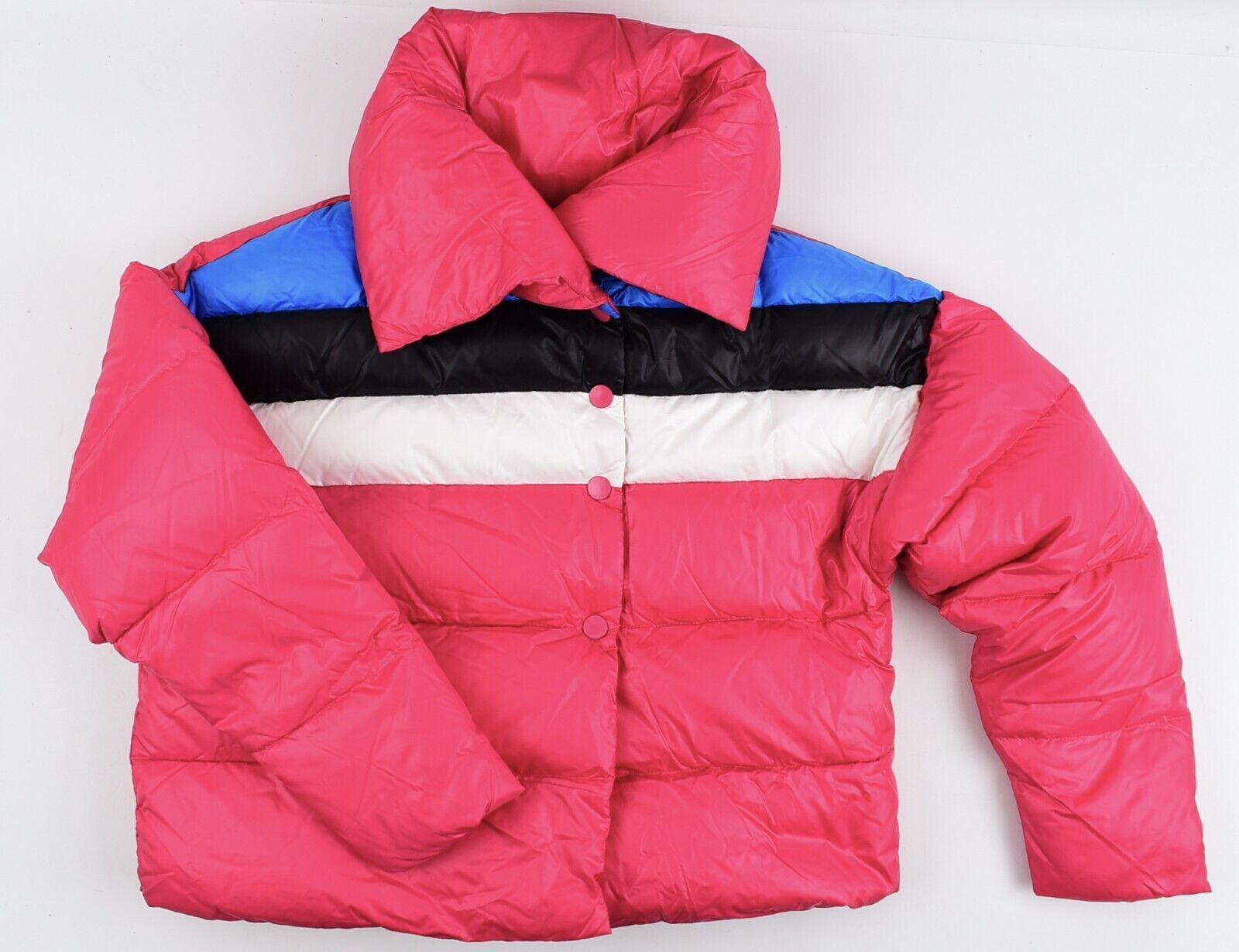 DIESEL Girls JERLAD Cropped Puffer Jacket, Down & Feather Fill, Pink, size 14 y.