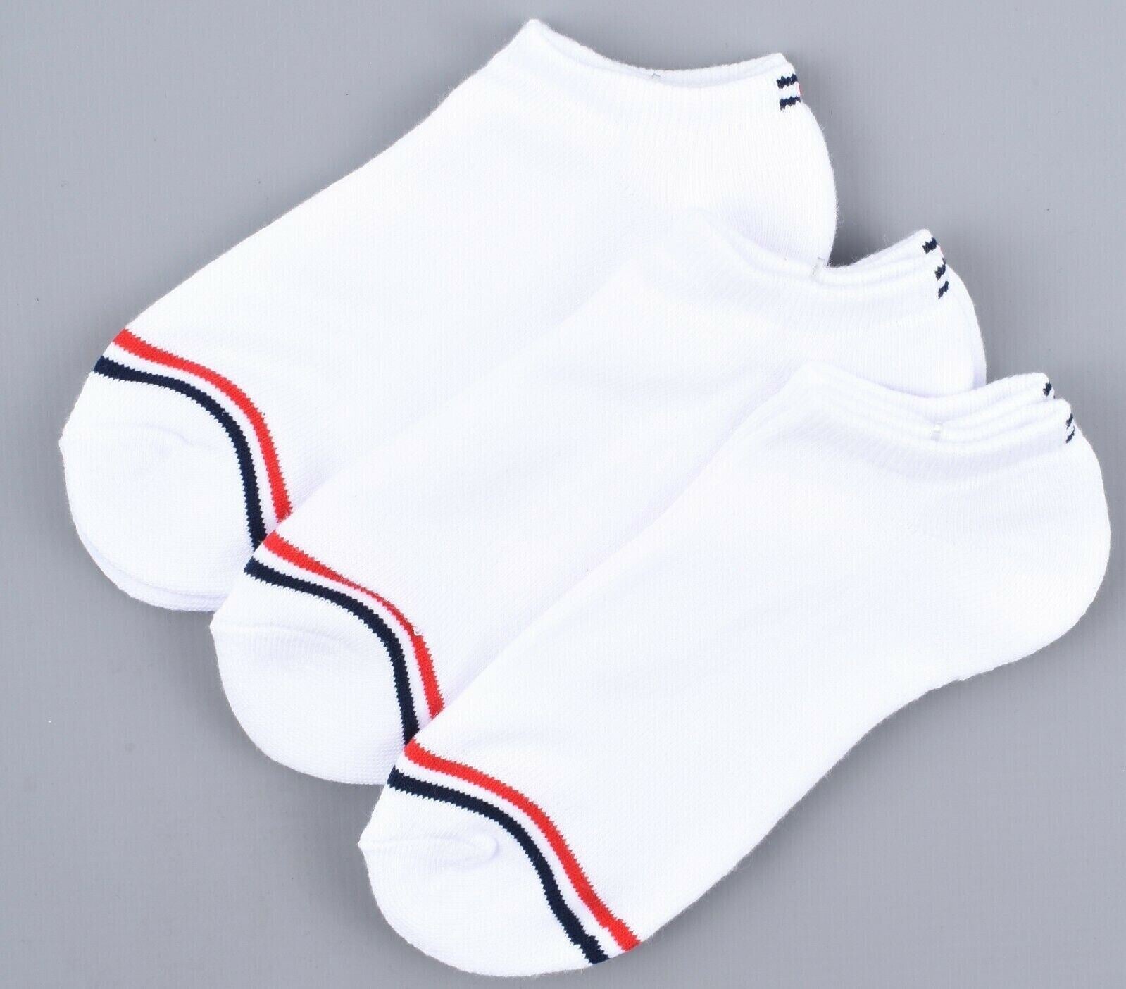 TOMMY HILFIGER Kids 3-pack Cushioned Cotton Trainer Socks, White size 9-12 years