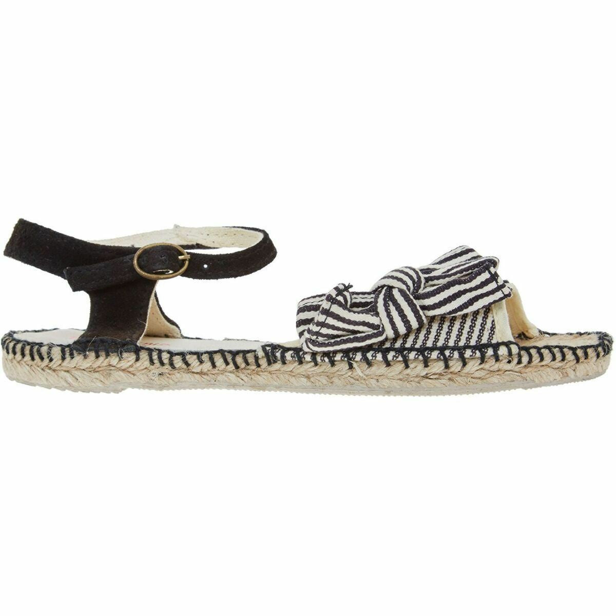 PARE GABIA 'Anet' Noir Blanc Casse Women's Espadrille Sandals EU 36 / UK 3