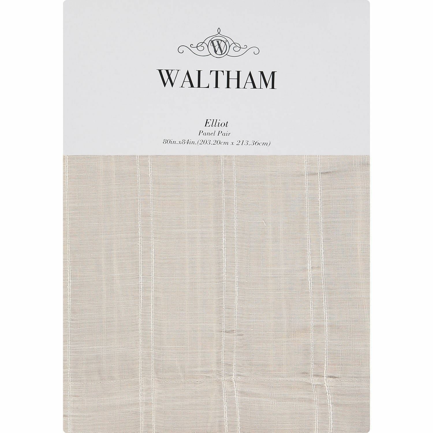WALTHAM Beige ELLIOT Panel Pair Curtains Width is 203.2cm Length is 213.36cm