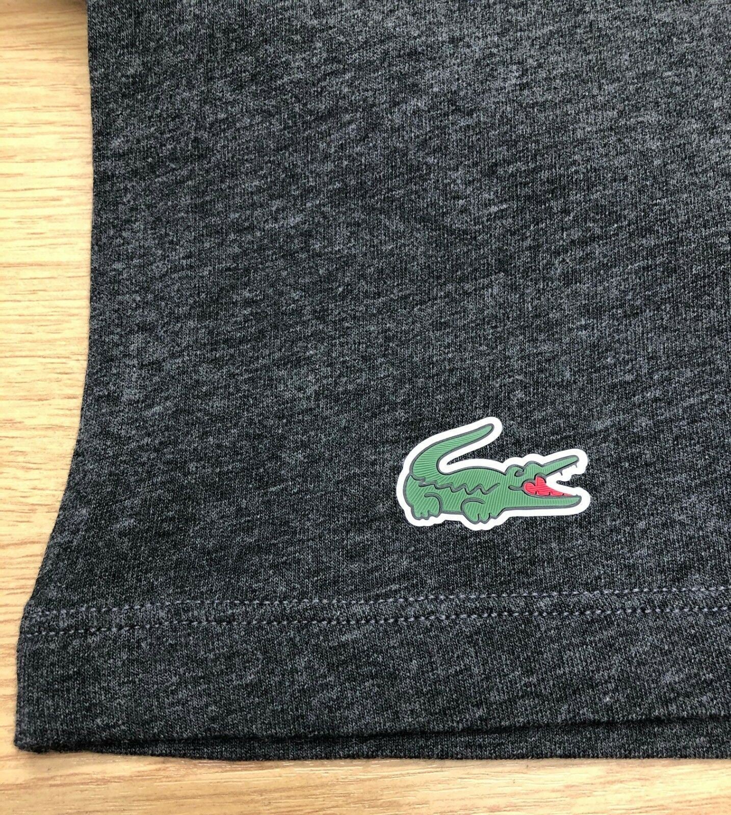 LACOSTE Men's Grey HENLEY Sleeping T-Shirt, Loungewear Top, size SMALL