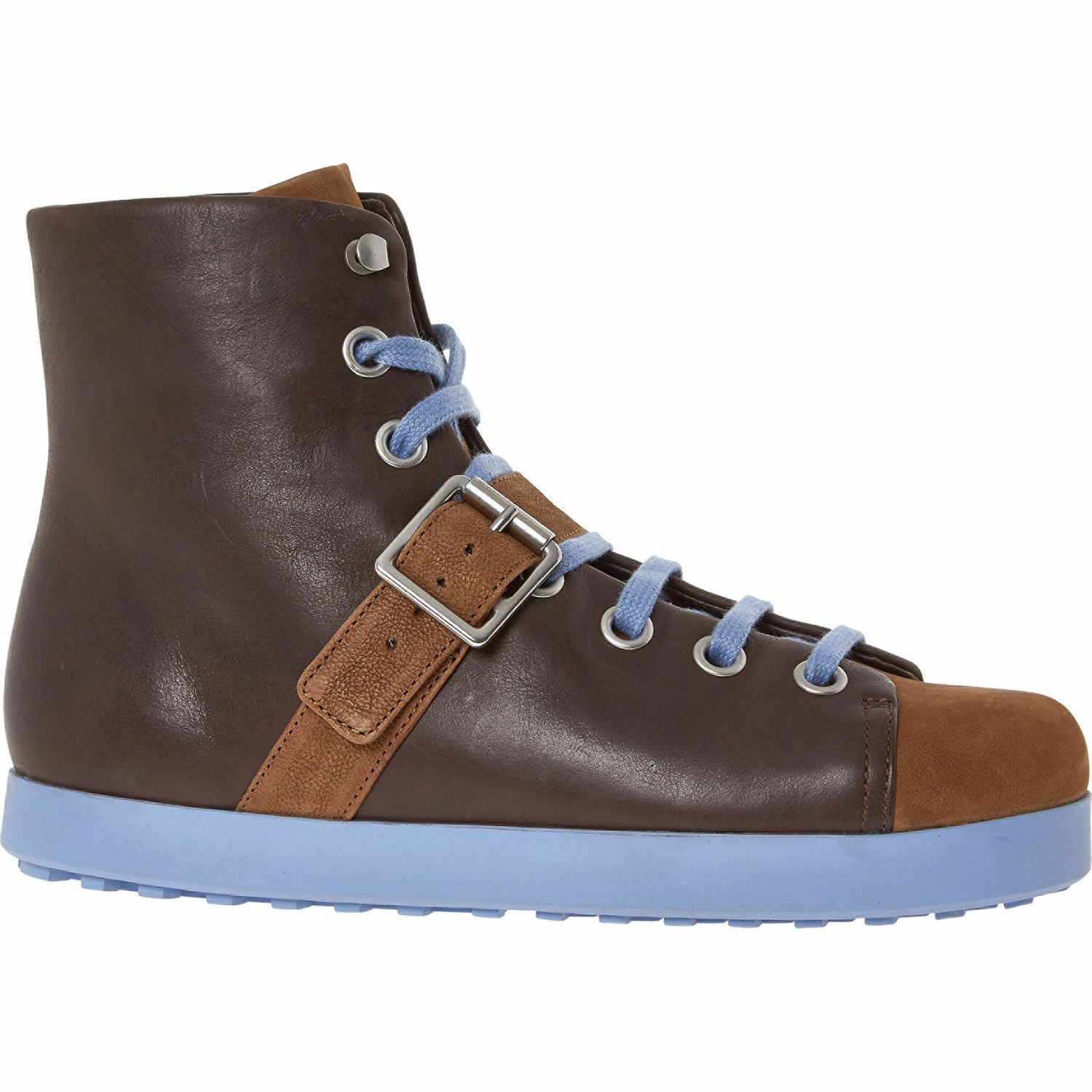 CAMPER Women's Beluga Brown & Blue Lace Boots UK 5 / UK 6