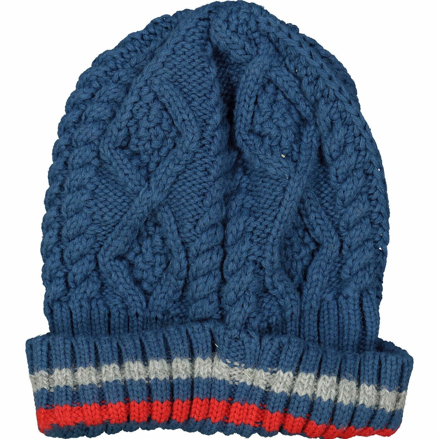 Men's SUPERDRY TRI COLOUR CABLE Knitted Hat, Slalom Blue, One Size