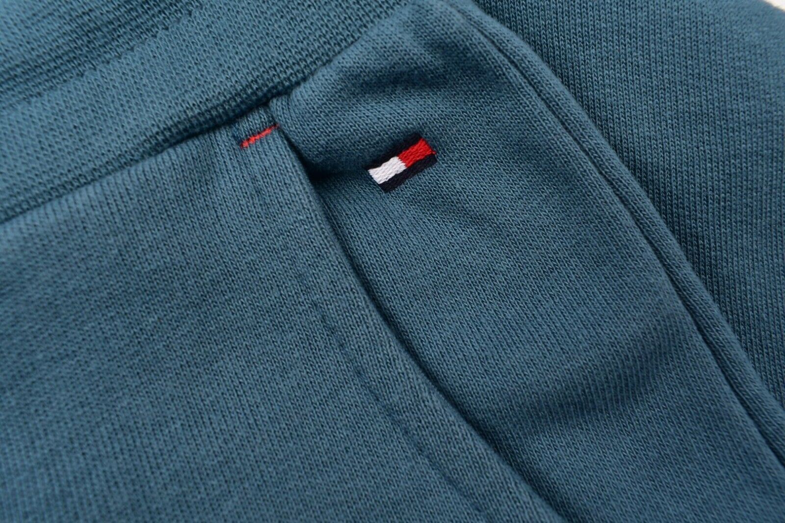 TOMMY HILFIGER Men's Fleece Lined Joggers, Petrol Blue, size Medium